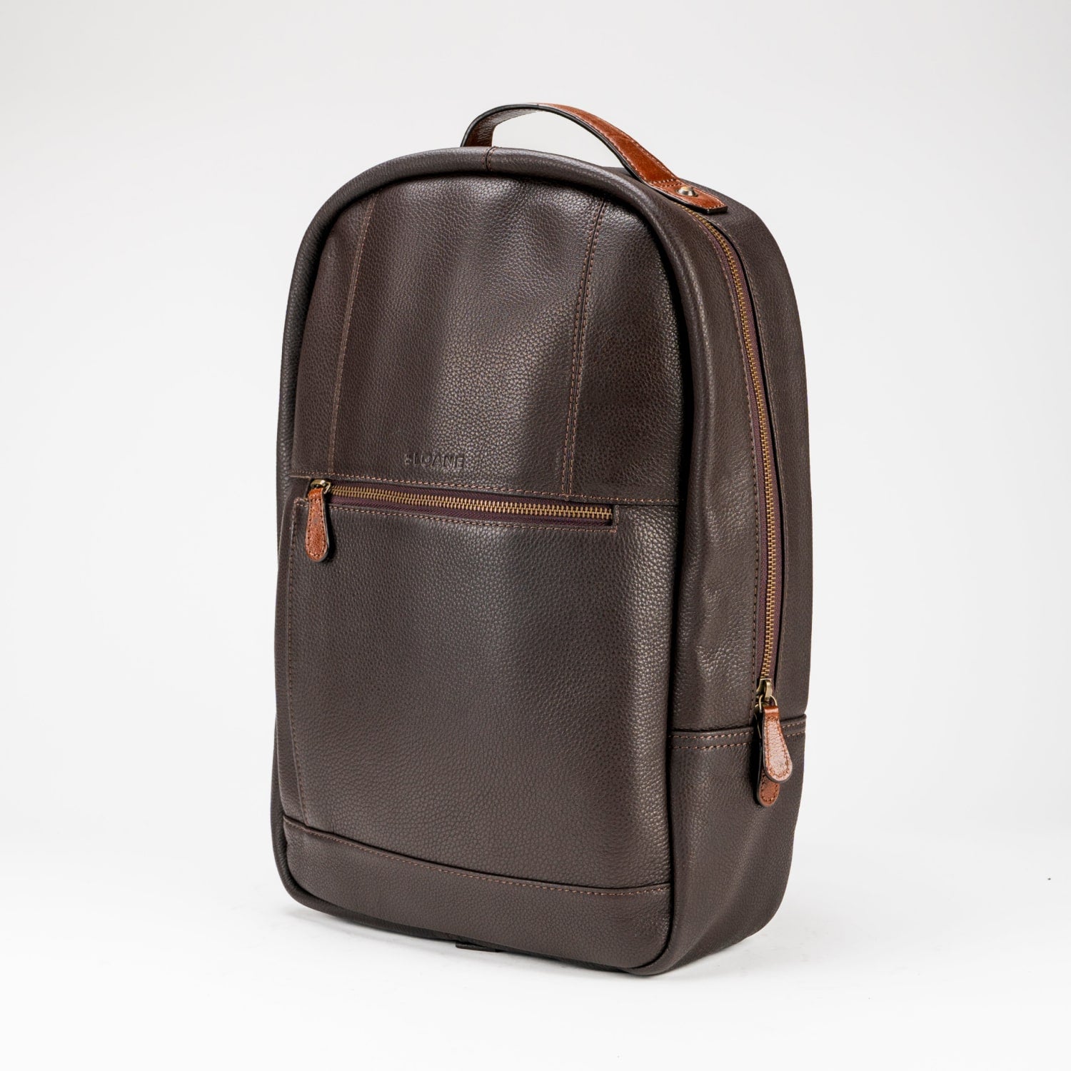 black backpack with brown leather bottom BACK PACK